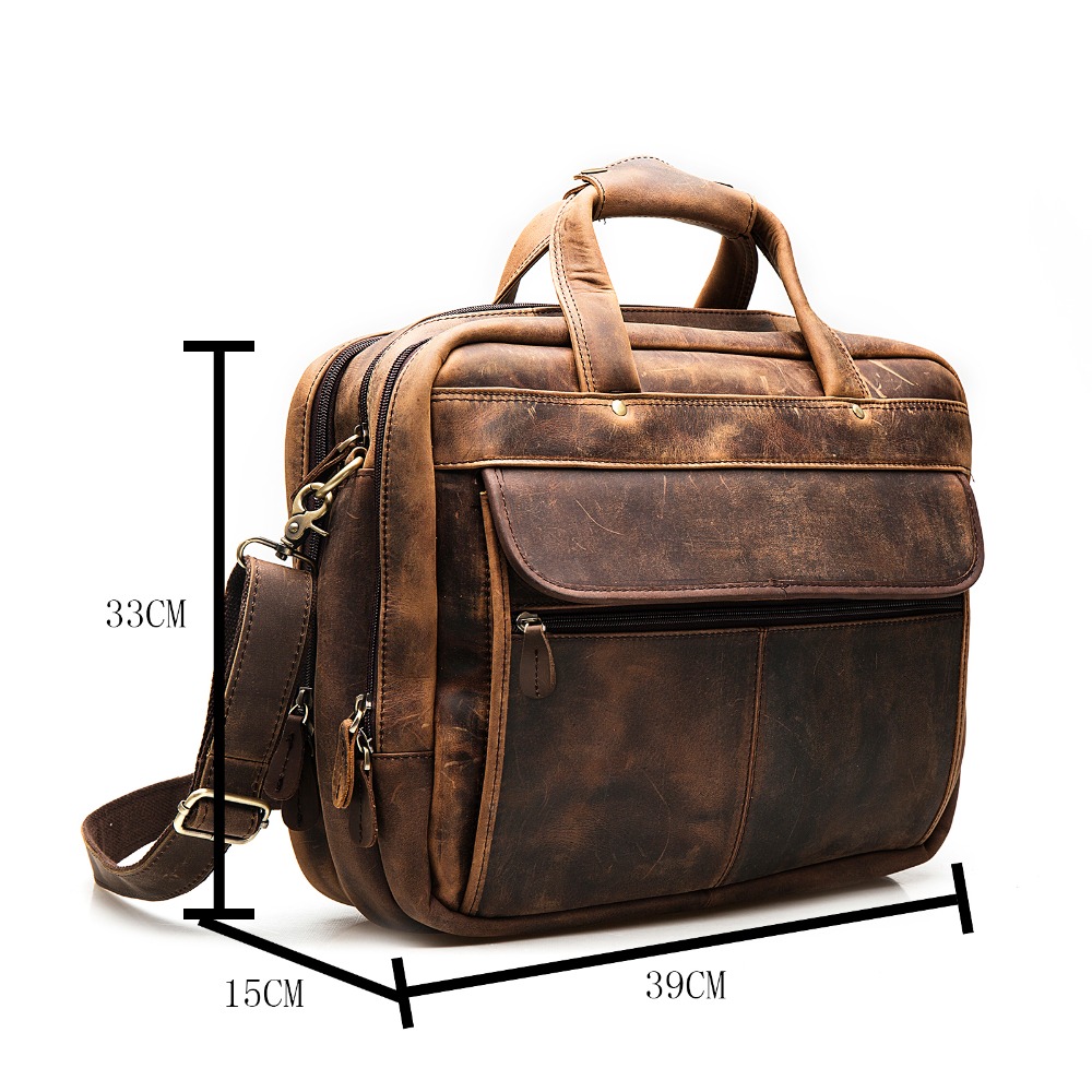 Interior Design Portfolio - Men Original Leather Fashion Business Briefcase