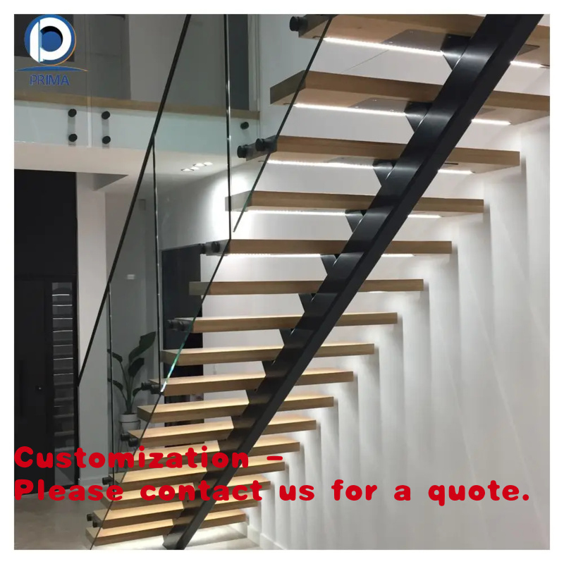 Interior Design Minimalist - custom.Single Stringer Staircase - Steel Central
