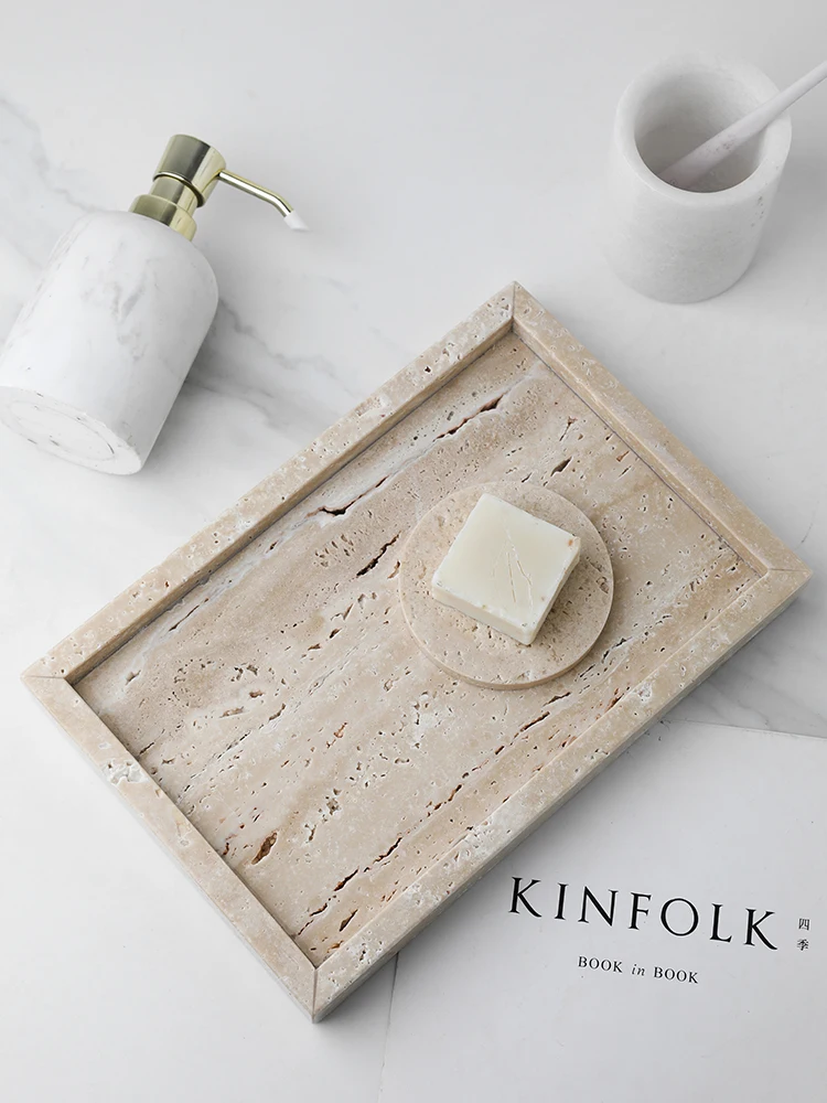 Minimalism Marble Tray for Per - Travertine Tray Oval ulasan dan harga