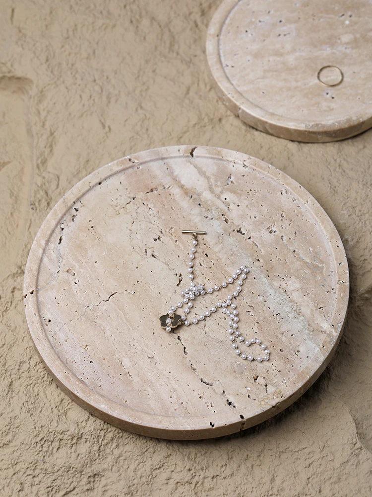 Minimalism Marble Tray for Per - Travertine Tray Oval ulasan dan harga