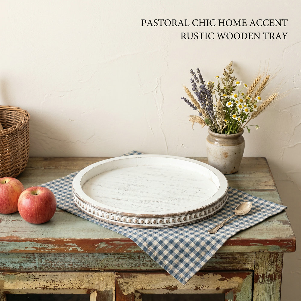 Rustic Vintage Farmhouse Woode - Travertine Tray Oval ulasan dan harga