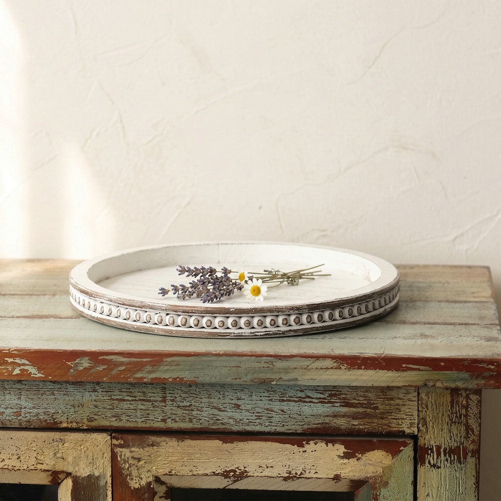 Rustic Vintage Farmhouse Woode - Travertine Tray Oval ulasan dan harga