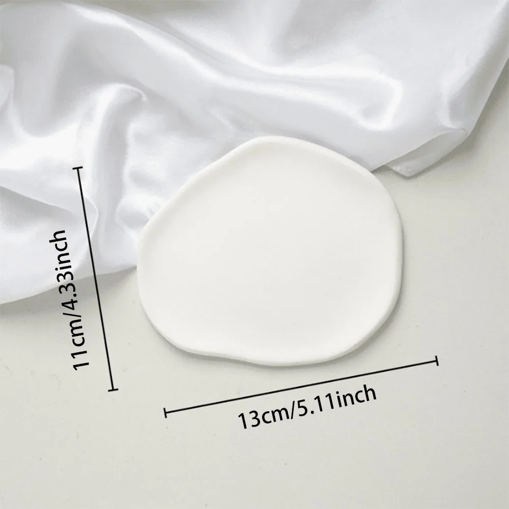 1PC Elegant White Jewelry Tray - Travertine Tray Oval ulasan dan harga