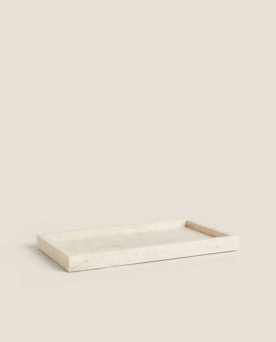 Wabi-Sabi Style Yellow Travert - Travertine Tray Oval ulasan dan harga