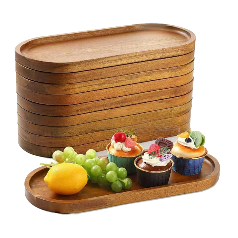 Tableware Solid Wood Food Tray - Travertine Tray Oval ulasan dan harga