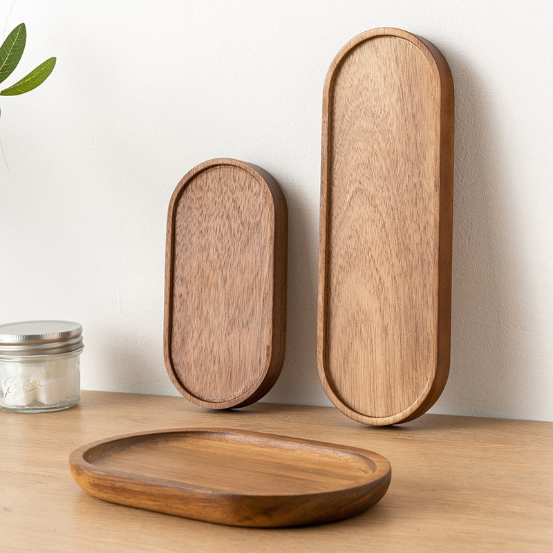 Tableware Solid Wood Food Tray - Travertine Tray Oval ulasan dan harga