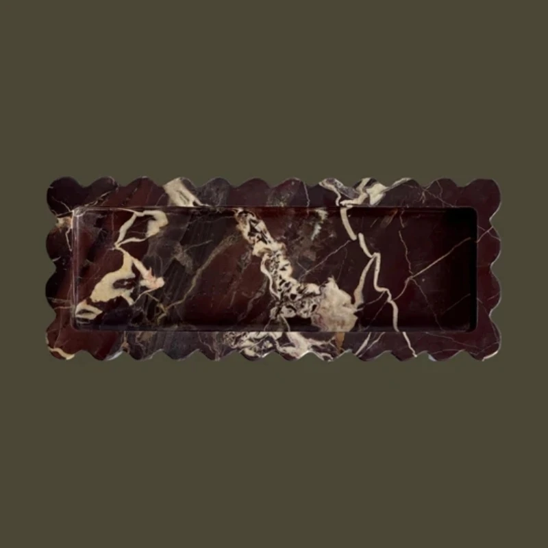 Natural Stone Purple Red Trave - Travertine Tray Oval ulasan dan harga