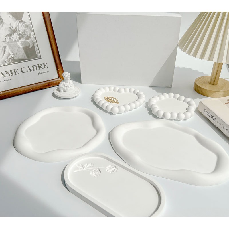 Decorative Prop with Irregular - Travertine Tray Oval ulasan dan harga