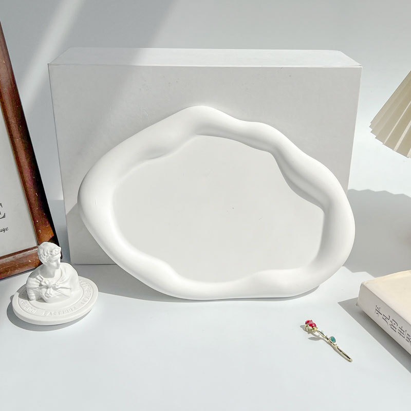 Decorative Prop with Irregular - Travertine Tray Oval ulasan dan harga