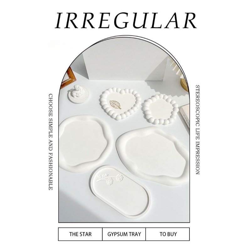 Decorative Prop with Irregular - Travertine Tray Oval ulasan dan harga