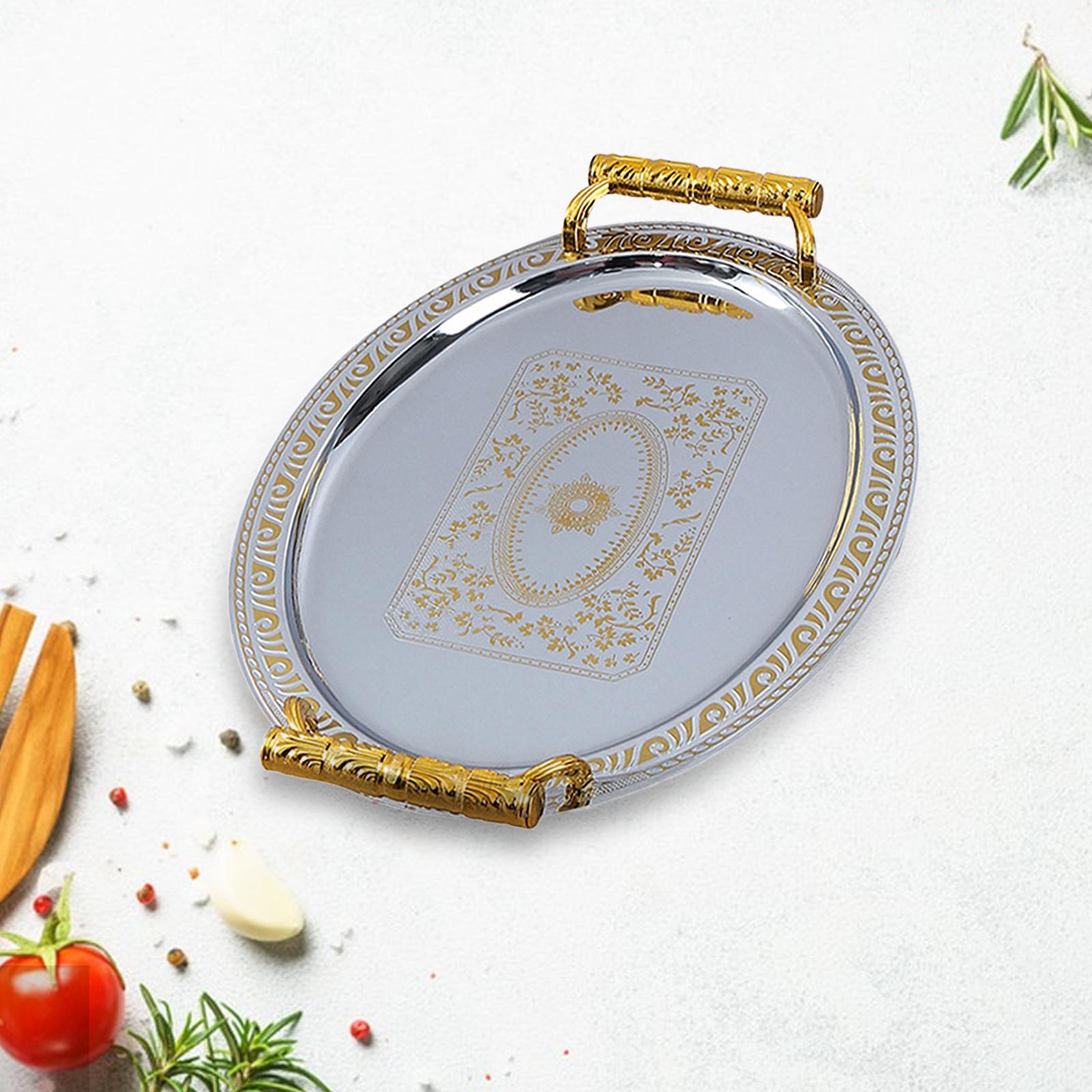 Decorative Serving Tray Oval M - Travertine Tray Oval ulasan dan harga