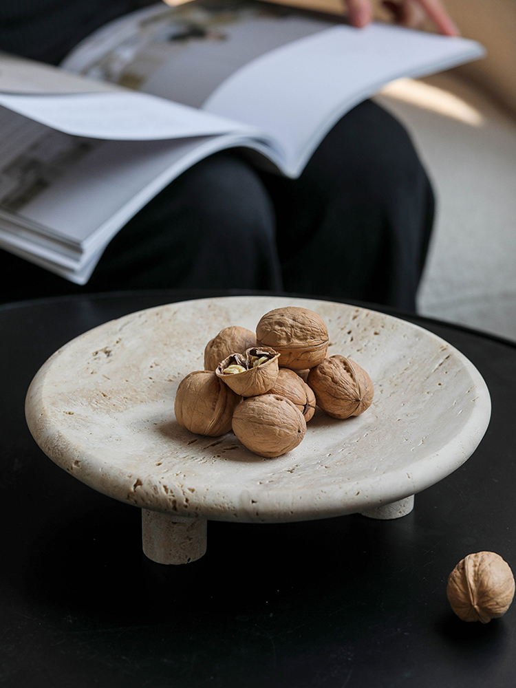 Wabi Sabi Marble Reception Tra - Travertine Tray Oval ulasan dan harga