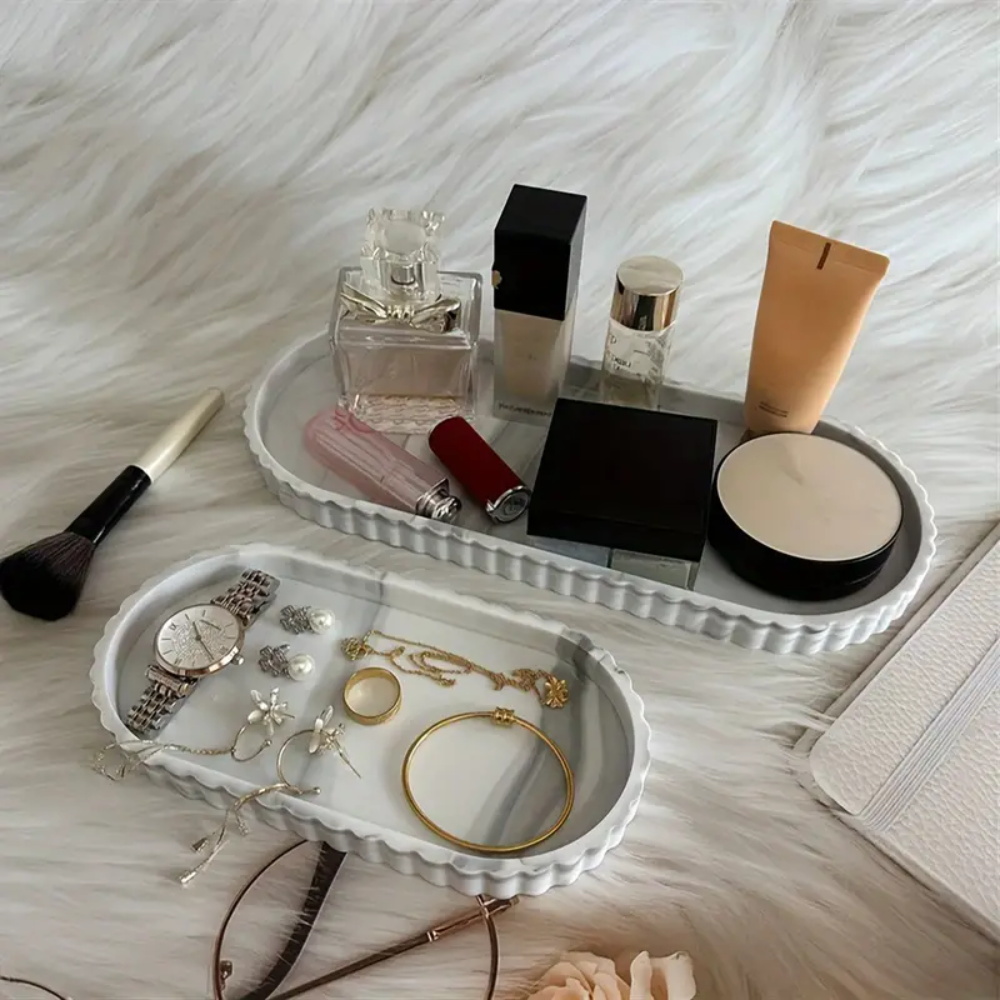 1-Piece Oval Vanity Tray, Coun - Travertine Tray Oval ulasan dan harga