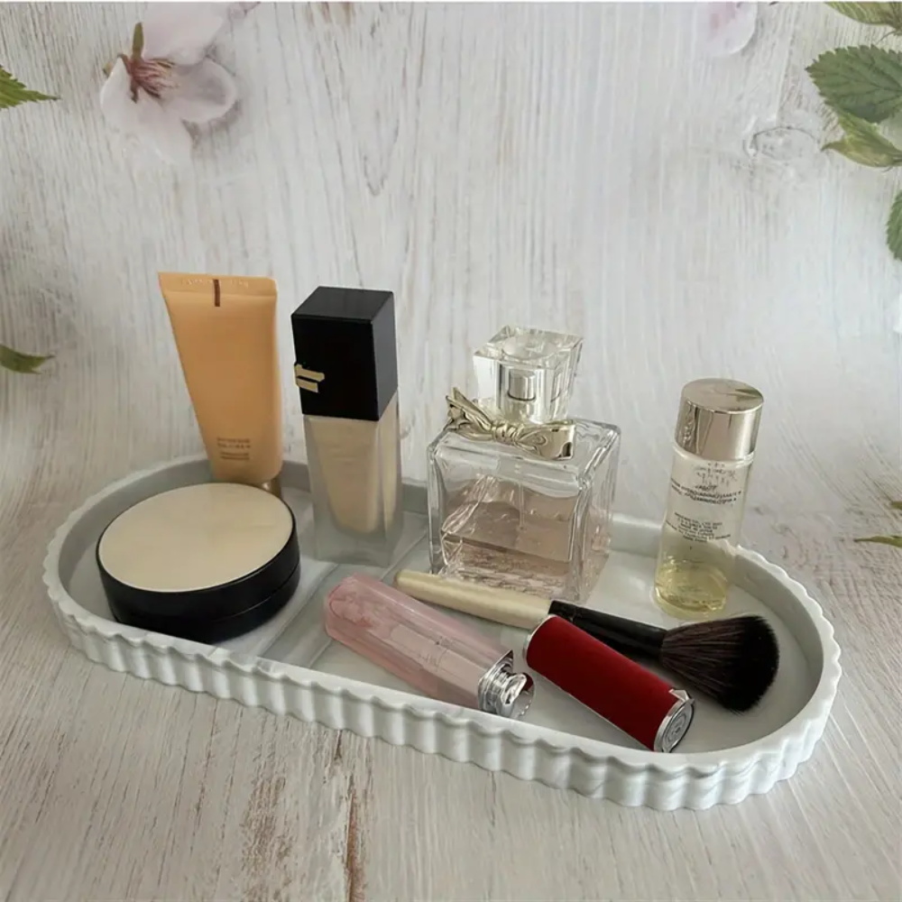 1-Piece Oval Vanity Tray, Coun - Travertine Tray Oval ulasan dan harga