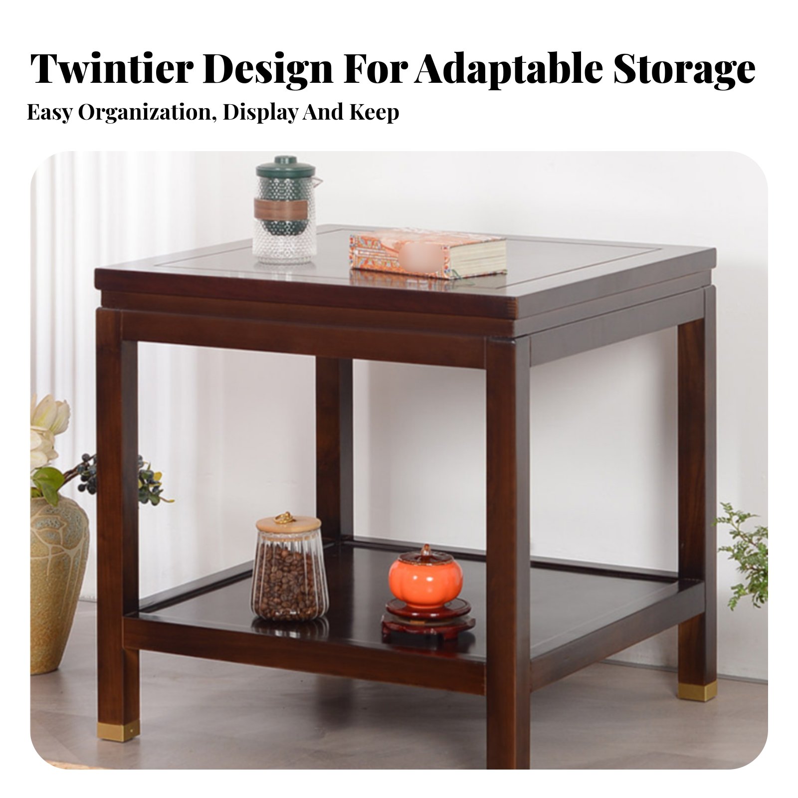 Dual-Level Square Table Minima - Interior Design Minimalist ulasan dan harga