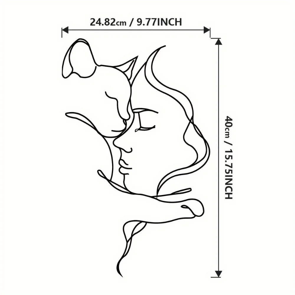 Sleek Black Cat and Woman Meta - Interior Design Minimalist ulasan dan harga