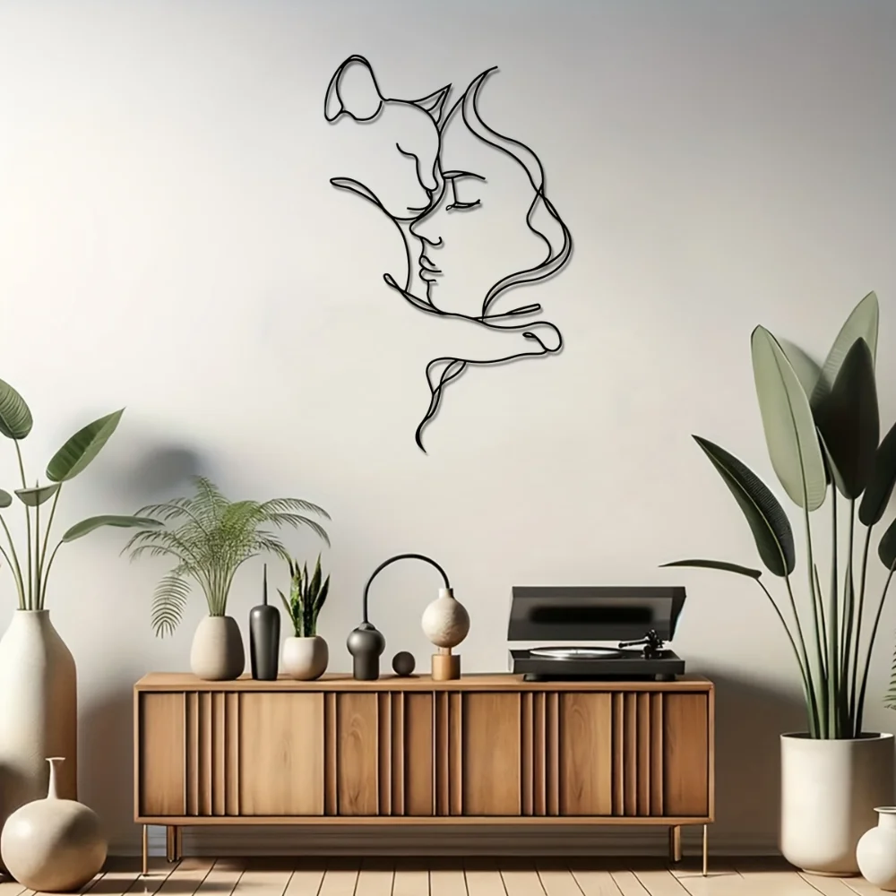 Sleek Black Cat and Woman Meta - Interior Design Minimalist ulasan dan harga