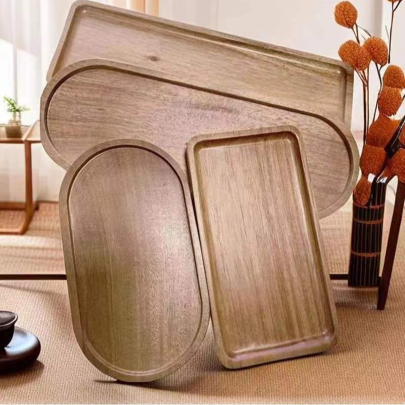 Wabi Sabi Style Acacia Wood De - Travertine Tray Oval ulasan dan harga
