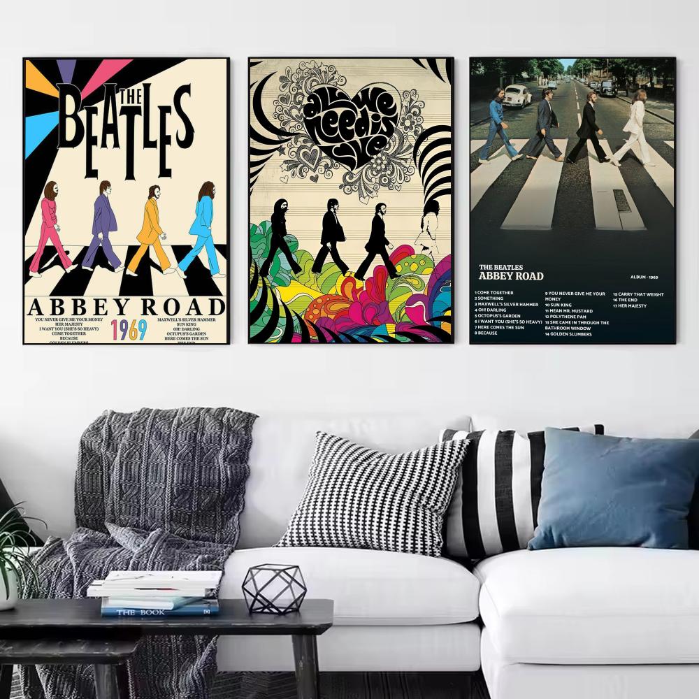Pop Band T-The Beatles Poster  - Interior Design Minimalist ulasan dan harga